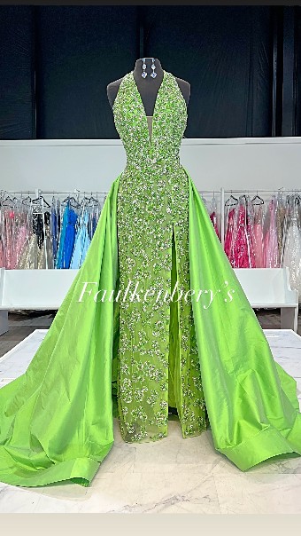 Sherri Hill 56834 #0 default Chartreuse Royal/Aqua thumbnail