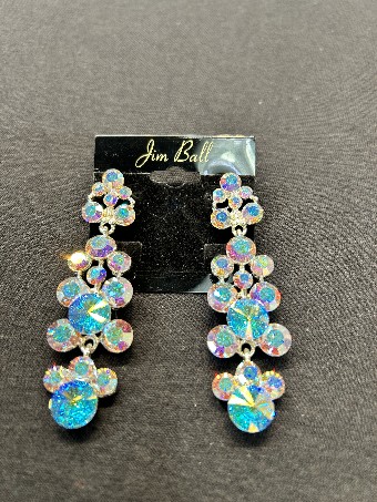 Jim Ball Designs GRACIE #2 Silver Fuchsia/Silver Ab Silver thumbnail